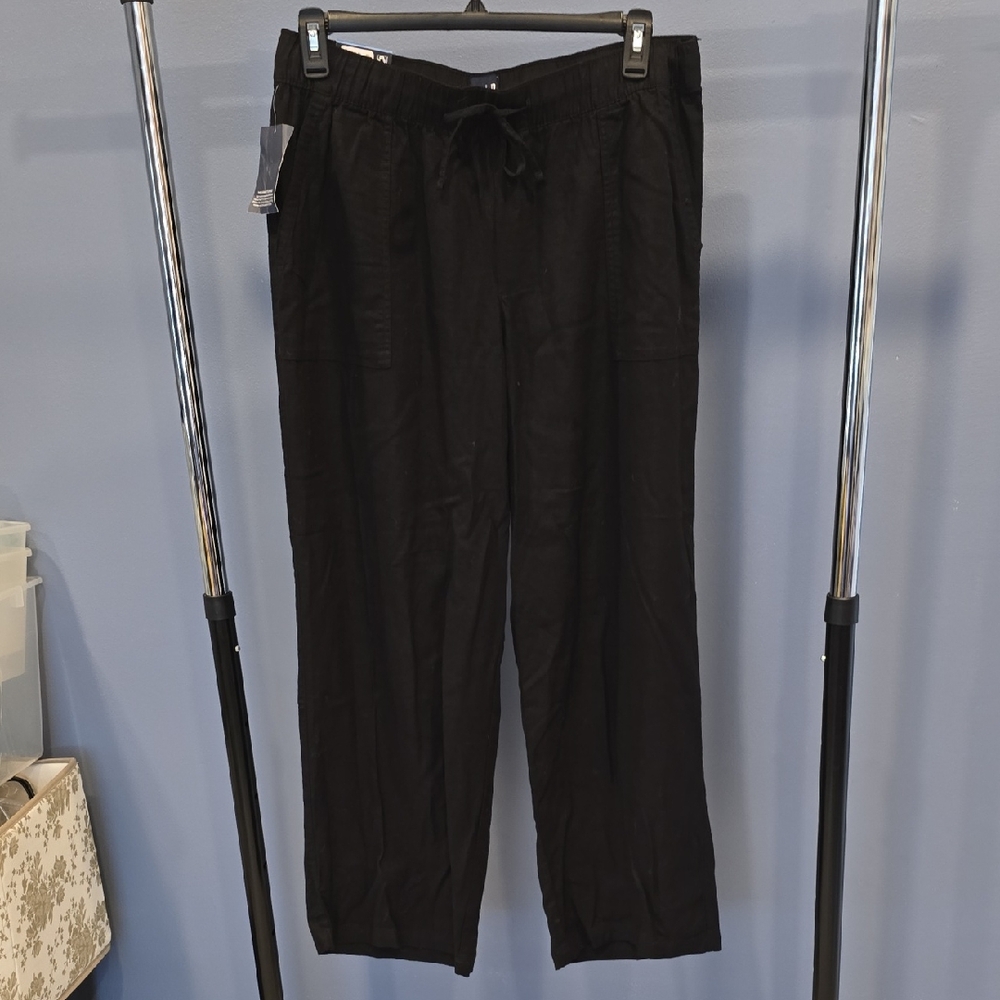 GAP Women's Black Linen Pant